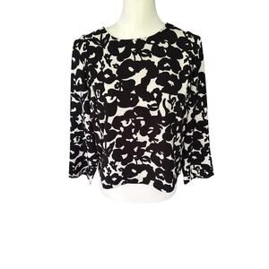Katherine Barclay Women's Black White Long Sleeve Medium
